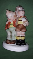 Pair of fine arts company porcelain figurines - s. Ágnes Kepes design for boys / Max and Móritz flawless