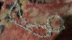 45 Cm, aurora borealis color, necklace made of rare crystal pearls.