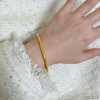 Popular bamboo bracelet made of medical steel, solid and can be opened carefully