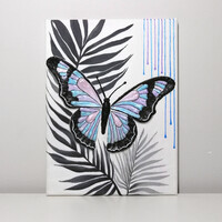 3D Textured Butterfly Handmade Hand Painted Canvas Painting Canvas Print