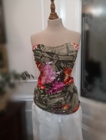 Sugarbird size 38, m summer dress, strapless, side pleats