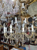 Large crystal hanging chandelier