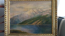 László Mednyánszky: Tatra landscape, 40x50 cm oil on canvas