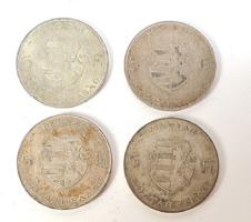 1947 silver kossuth 5 forints / 4 pcs.