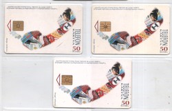 Hungarian phone card 1236 1995 media gem 1-2-3 90,200--88,000-41,800 Pcs.