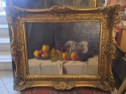 Original miller z. János: still life with fruits