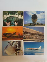 Set of 6 retro airplane postcards. 16.