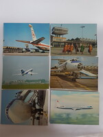 Set of 6 retro airplane postcards. 6.