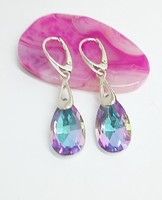 Silver earrings with swarovski crystals