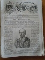 D203365 Archduke József, former Palatine of Hungary - woodcut and article - 1866 newspaper cover