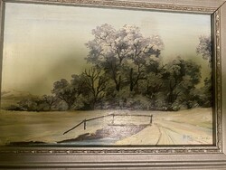 N. Mónus Teréz- téli tájat ábrázoló festmény