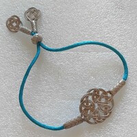 New! Kazaziye love knot silver wire bracelet