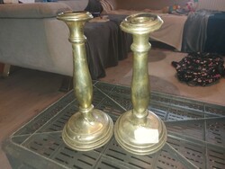 2 metal candle holders, 26 cm, 323+342 gr