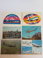 Set of 6 retro airplane postcards. 23.