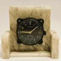 Rare Kienzle airplane clock in a marble holder!