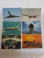 Set of 6 retro airplane postcards. 3.