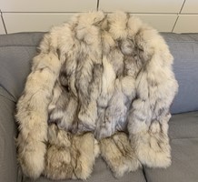 Beautiful stuffed silver fox arctic fox fur