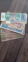 For sale: 64 pieces of paper money from Hungary, 2 pieces from Germany