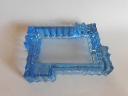 Retro blue glass ashtray