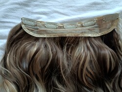 Beautiful beautiful human hair 50 cm long with easily sewn in clips