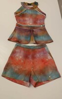 Limited collection designer amnesia by eva prokai luxury set with top and shorts