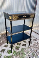 French boulle style small cabinet with shelves