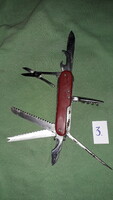 Old steel Swiss Army knife with vinyl handle multifunctional knife according to the pictures 3.