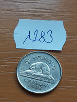 Canada 5 cents 2008 beaver, ii. Elizabeth, steel nickel 1283