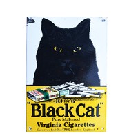 Enamel advertising sign - black cat
