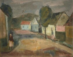 János Szűcs (1917-1995): on village street
