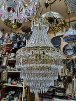 Old renovated crystal chandelier