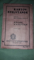 1935. Dr. Rózsa dezső - cardboard grammar books - English grammar book flawless - kir. M. University