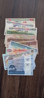 For sale, based on the pictures, mixed foreign paper money, together