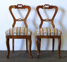 Pair of 1R456 antique Biedermeier armchairs