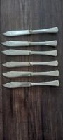 6 pastry knives 1900s 0.800 As silver