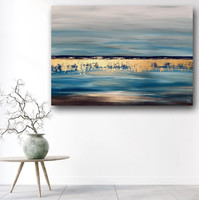 Jmmodernabstract: coast 100x70 cm contemporary acrylic painting on stretched canvas