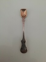 Antique silver, salt spoon, Vienna 1856, Biedermeier