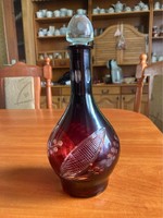 Romanian liqueur bottle burgundy