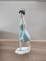 Ravenclaw porcelain mannequin/walking girl in blue-yellow dress