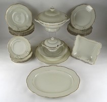 1R681 old butter-colored German kpm - princess porcelain 23-piece dinner set