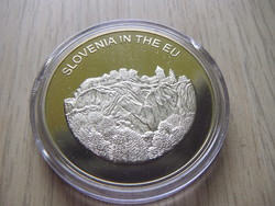 Egyesült Európa Emlékérem 100 Líra Szlovénia  2004 Zárt bontatlan kapszulába + Tanúsítvány
