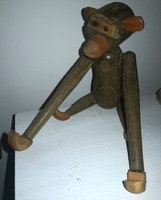 Old wooden monkey toy