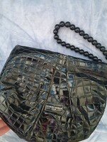 20 cm diameter Armani black bag with onyx bracelet clasp sewn into it