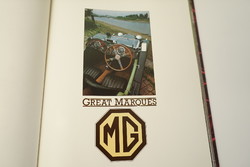 Retro mg English car history book / picture book / old car