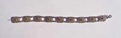 19.4 Cm. Long, filigree silver bracelet