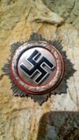 Nazi deutsches kreuz silver grade marked gustav.Brehmer 7cm 71 grams