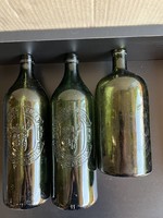 Old wine bottles.
