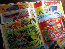 Large Russian sticker sheets 4 pcs (car)