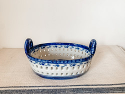 Vintage openwork porcelain basket, small bowl with a rural feel, jewelry holder