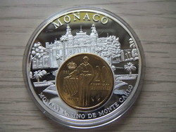 20  Centimes 1995  Monaco Nagy méretű Emlékérem 2 az egyben + Tanúsítvány